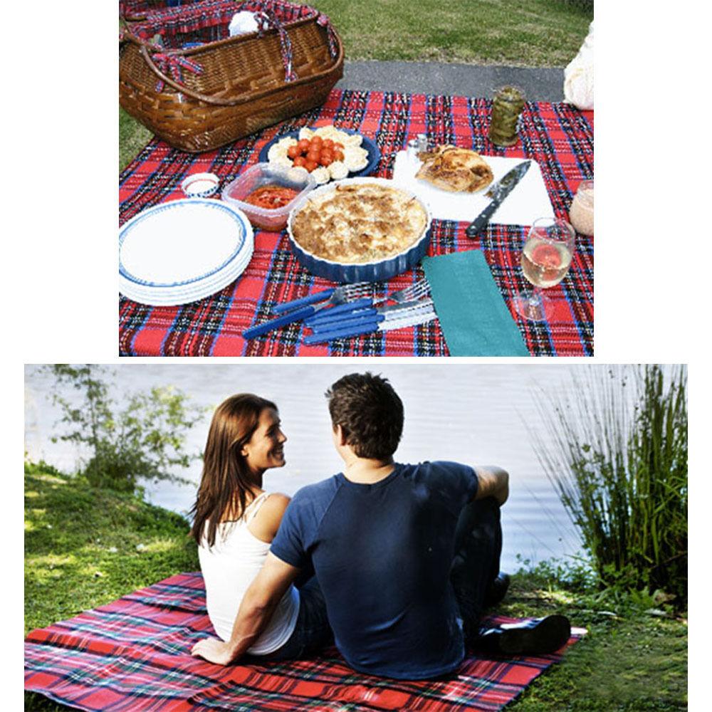 200*150CM Plaid Waterproof Picnic Blanket Foldable Travel Outdoor Beach Camping Mat