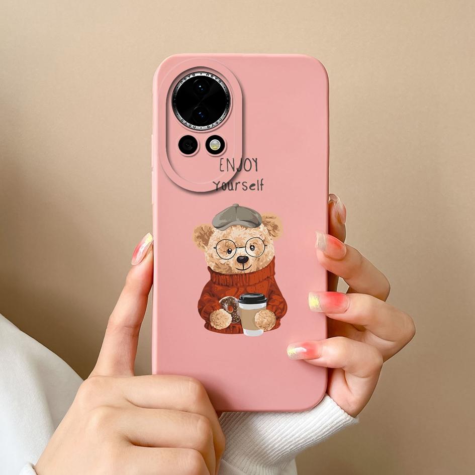 Cover For Huawei Nova 12 Ultra 12i Phone Case Popular Bear Dinosaur Silicone Soft Shockproof Bumper For Huawei Nova 12 Pro Funda