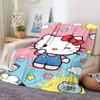 1 шт. Молочное одеяло Hello Kitty Легкое фланелевое покрывало для дивана, кровати, путешествий, кемпинга, гостиной, офиса, кресла