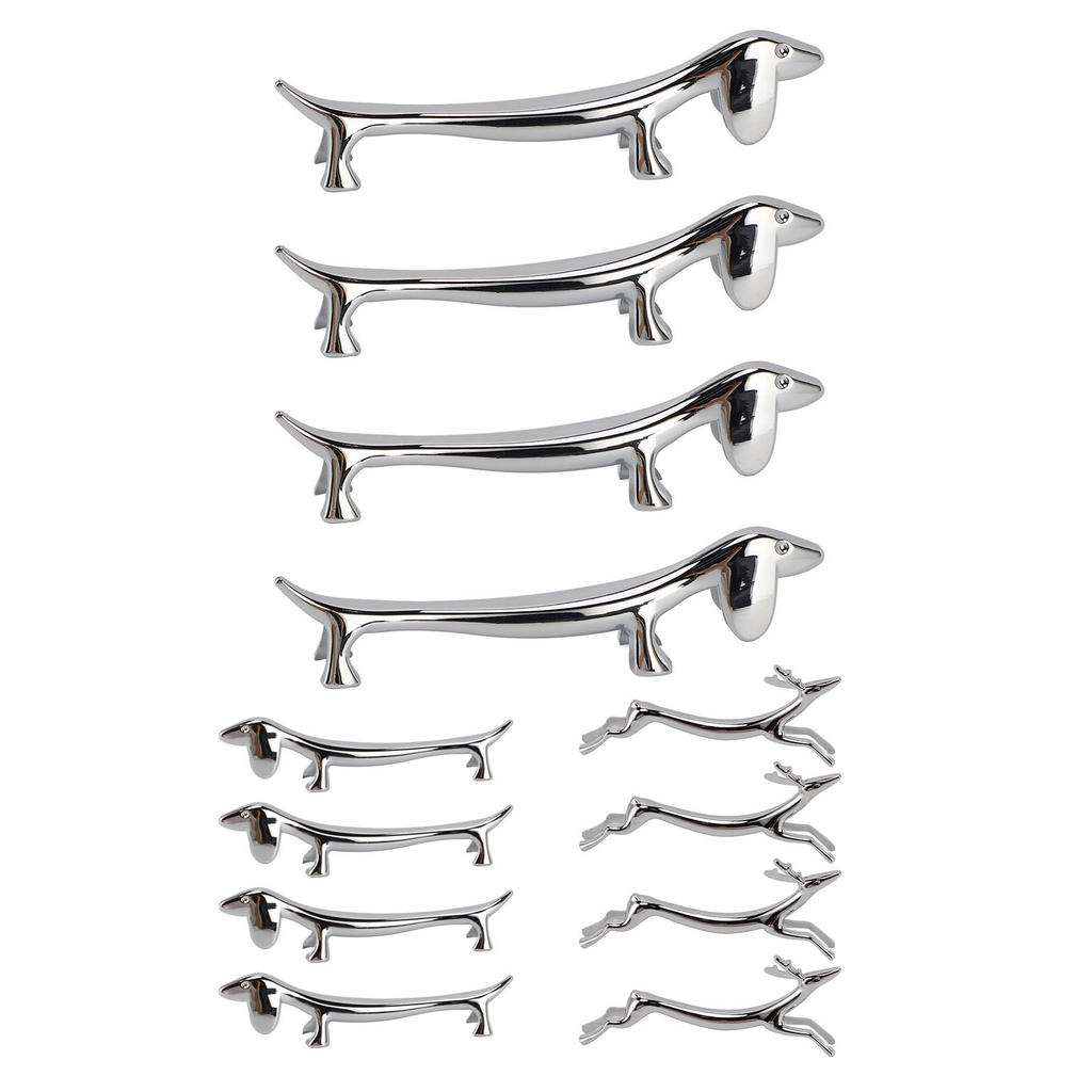 4 шт. Подставка для столовых приборов Серебряная подставка для палочек для еды Универсальная подставка для столовых приборов Посеребленный сплав цинка Форма животного для вилки, ложки