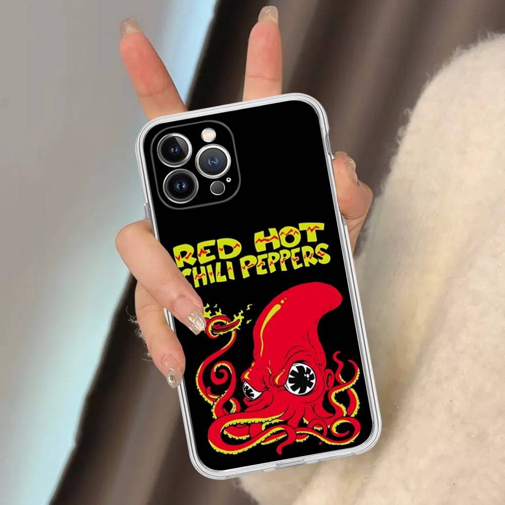 Прозрачный чехол для телефона с изображением группы Red Hot Chili P-Peppers для IPhone 17 Air 16 Pro Max 15 14 13 12 11Plus Ударопрочный чехол