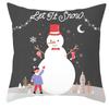 New Christmas Snowman Pillow Cover Christmas Illustration Home Cushion Cover