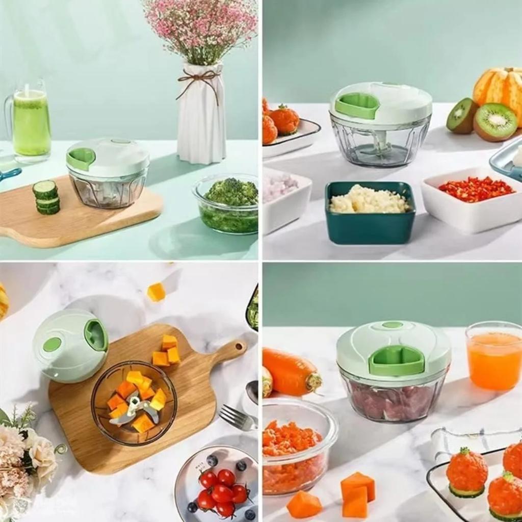 Ручной измельчитель продуктов Портативные кухонные инструменты Компактный мощный ручной измельчитель-блендер для нарезки лука, чеснока, овощей, зелени и т. д.