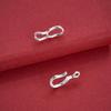Korean Style S925 Sterling Silver Textured Question Mark Clasp for DIY Jewelry