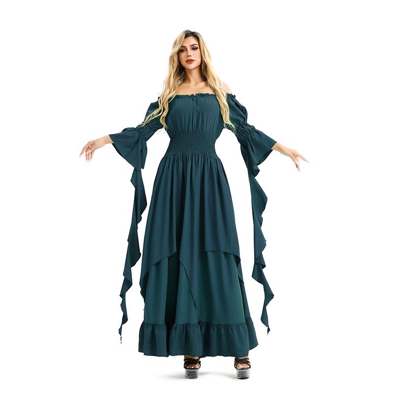 court style retro medieval renaissance dress performance clothes beer festival dress dance dress