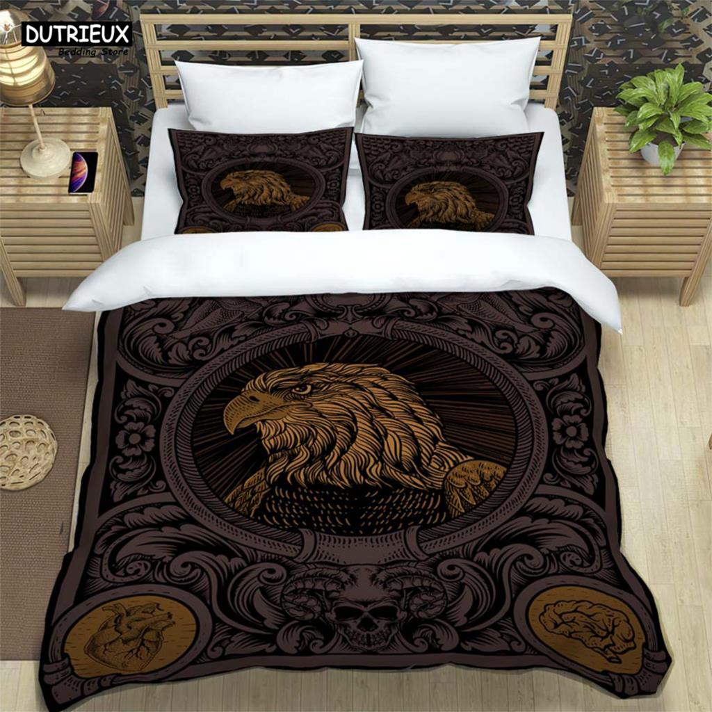 Medieval Dark Retro Digital Print Polyester Bedding Sets Boys Bed Linen Set For Teens, Queen Bedding set Bed Comforter Set