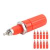 10Pcs M3 Terminal 4mm Banana Jack Socket Screw Panel Jack Terminal Plug for Electronic EquipmentRed