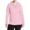 Women's Casual Solid Color Long Sleeve Loose Full Zip-Jersey Hoodie Tops Plus