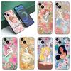 Snow White Princess Jasmine Black Silicone Phone Case For Apple iPhone 12 13 Mini 11 14 15 Pro Max 7 8 Plus X XR XS SE 2020 2022