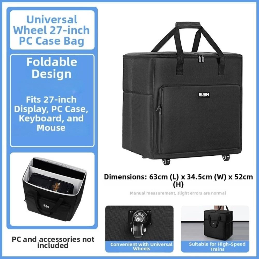 with Detachable Trolley Rolling Monitor Carry Case  Hold Up to 2 Screens
