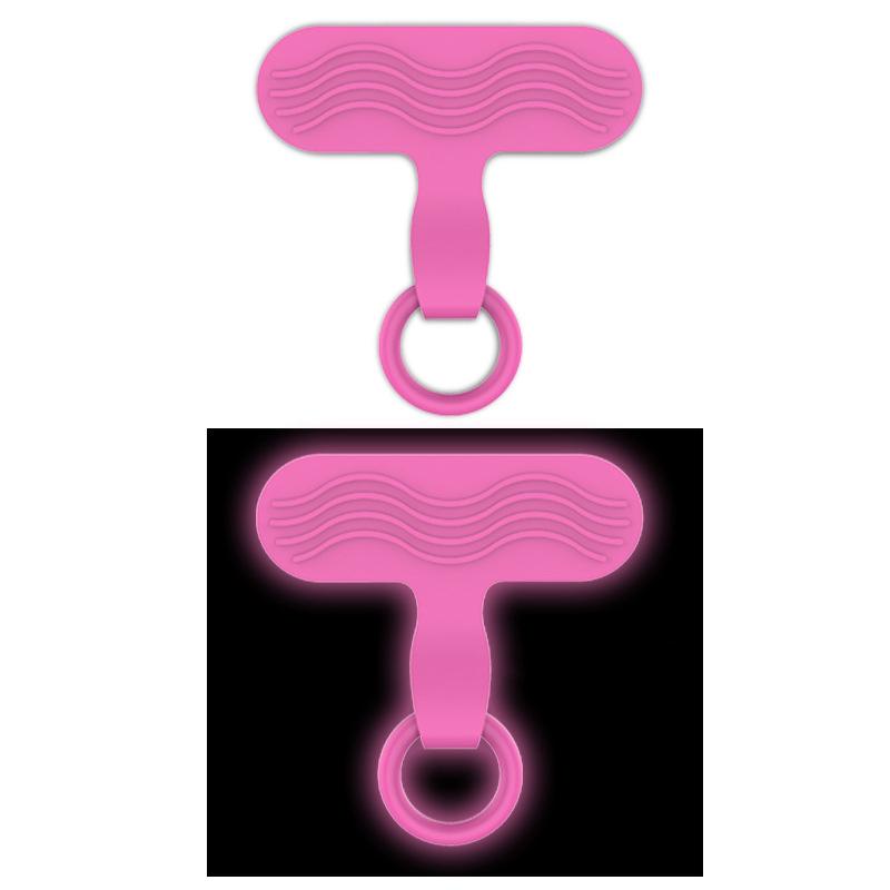 Universal Luminous Colorful Cartoon Phone Chain Pad Cellphone Lanyard Strap Mat Phone Hanging Patch For Phone