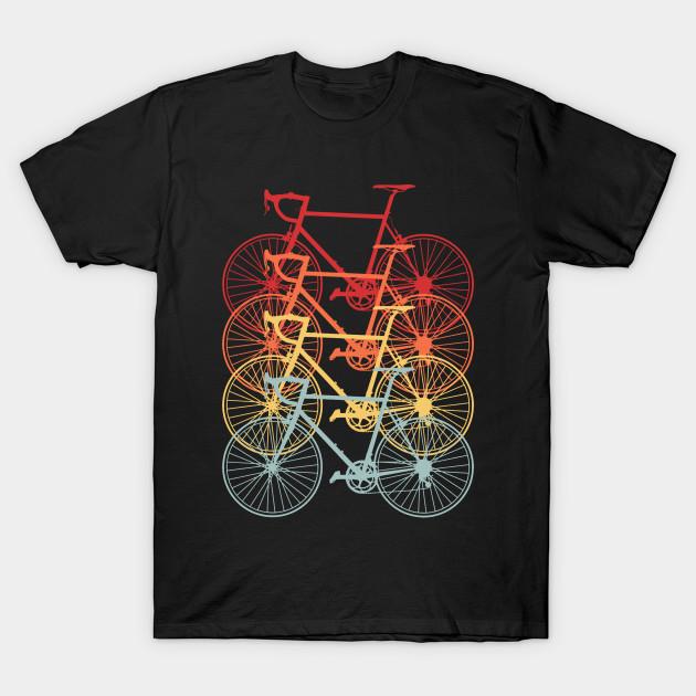 Asian Size Men Print T-shirt Vintage Retro Cycling - Cycling Lover No-Cut Heat Transfer Print Cotton Tshirt