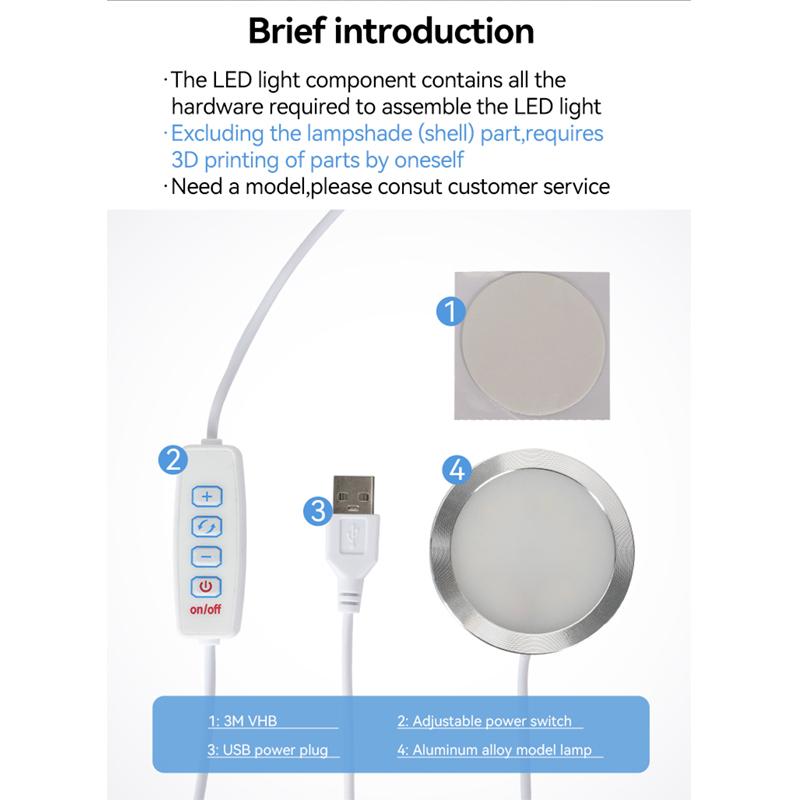 For Bambu Lab Led Lamp Kit 001 Hardware 3d Printing Parts Bambulab Light Kit Led Light Parts Model