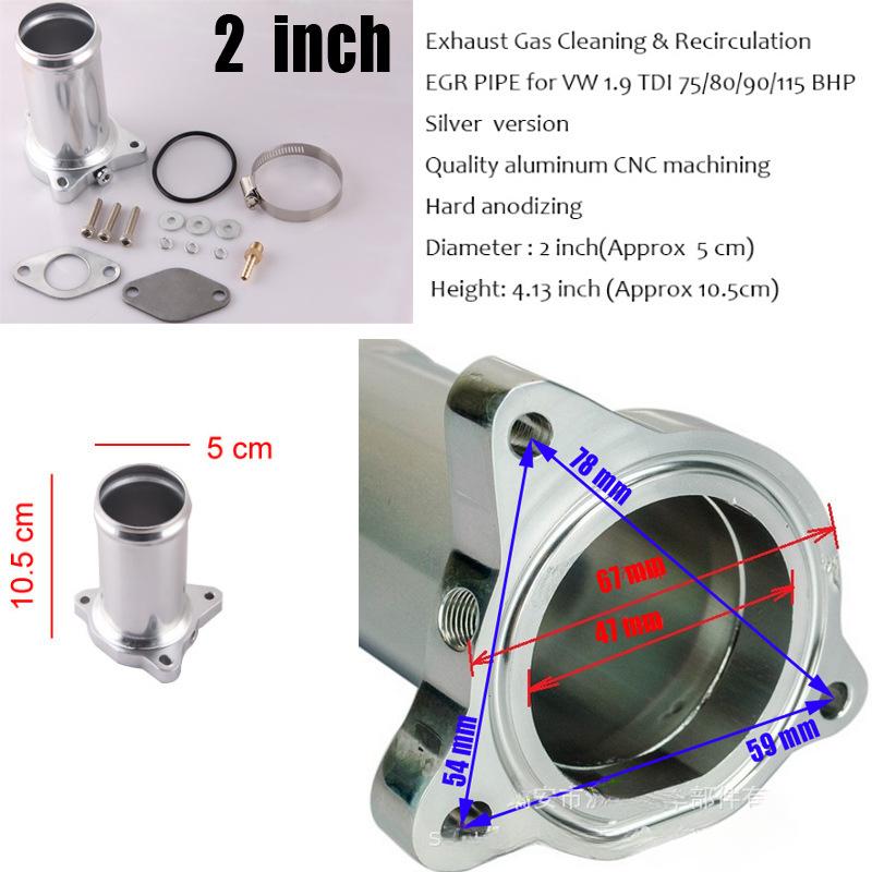 50mm 2 Inch Adapter Valve Kits Fit Replacement Pipe For VW 1.9 TDI 75 80 90 BHP