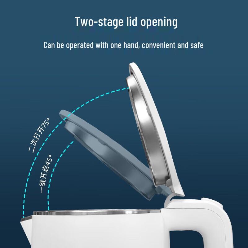 Grelide HD1010 1L Double-Layer Anti-Scald Electric Kettle CN plug (adapter included)