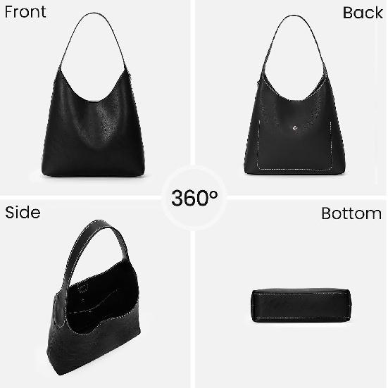 Hobo Bags Vegan Leather Shoulder Bag Tote for Women Medium Slouchy Designer Handbags Purses Fall Fashion