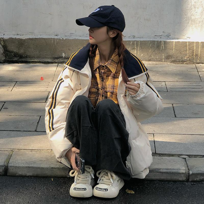 Американская ретро стеганая одежда Женская новая зимняя стеганая куртка Пуховая стеганая куртка