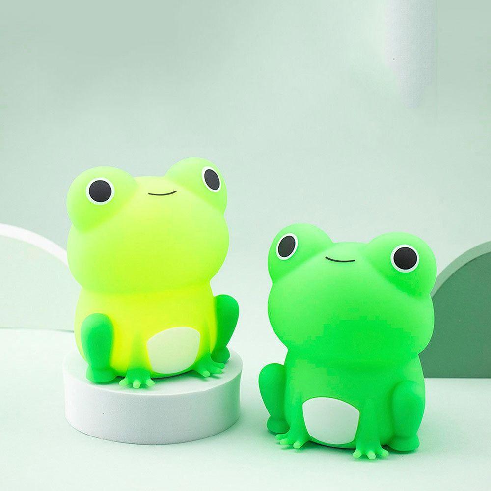 Светодиодная лампа-лягушка, ночник, силиконовая ночная лампа для сна, милая детская лампа на прикроватной тумбочке
