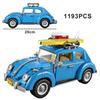 Технические классические строительные блоки для автомобиля Blue Beetle, креативные кирпичи для модели автомобиля Beetle, игрушки для детей, подарки на день рождения