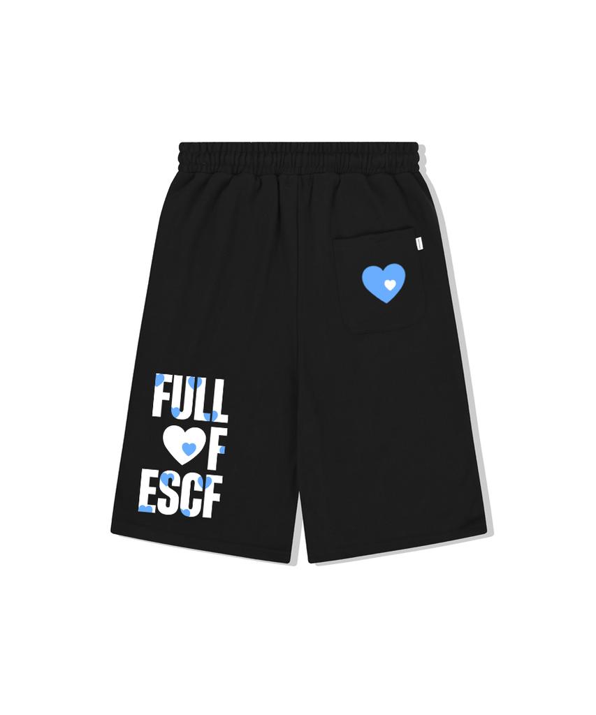 ESCAPEFROM Full Love Escf Print Bermuda Sweatpants Black