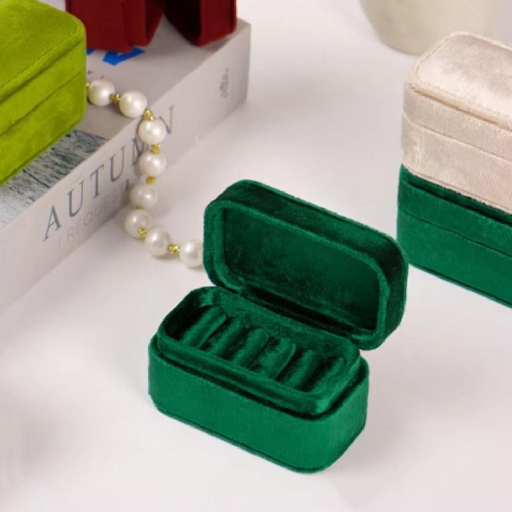Wedding Rings Bearer Box Luxury Rings Display Case Portable Jewelry Organizer  Marriage Anniversary