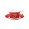 Noritake Cup Saucer 240cc Aidan Gold 1 Customer Red Boasted China & (Кофе чай) Т93687/4941-1
