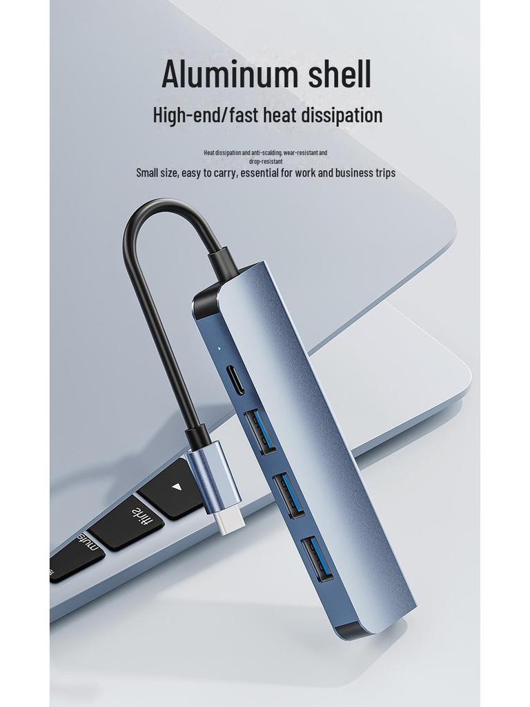 Хаб USB-C «пять в одном» с быстрой зарядкой: Док-станция расширения на 4 порта