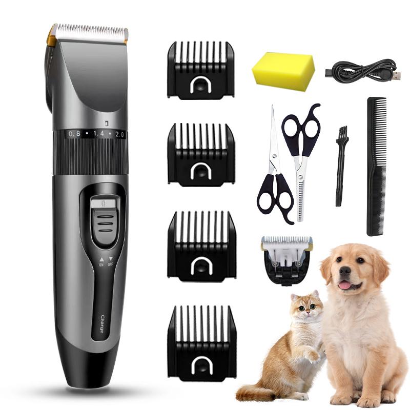 Dog Hair Clippers Electrical Pet Dog Clipper Grooming Trimmer Set For Cat Rabbit Cordless USB Rechargeable Pet Shaving Machine