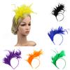 Vintage Colorful  Headpiece Flapper  Feather Fancy Headband