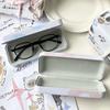 Ins Cute Cartoon Cat Puppy Cream Color Glasses Case Kawaii Girl Outdoor Portable Myopia Glasses Sunglasses Dustproof Storage Box