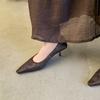 Мода 2025 Новые Весенние Женские Туфли Лодочки с Квадратным Носком и Тонким Каблуком из Кожи с Конским Волосом для Женщин Элегантные Женские Туфли на Высоком Каблуке Ручной Работы