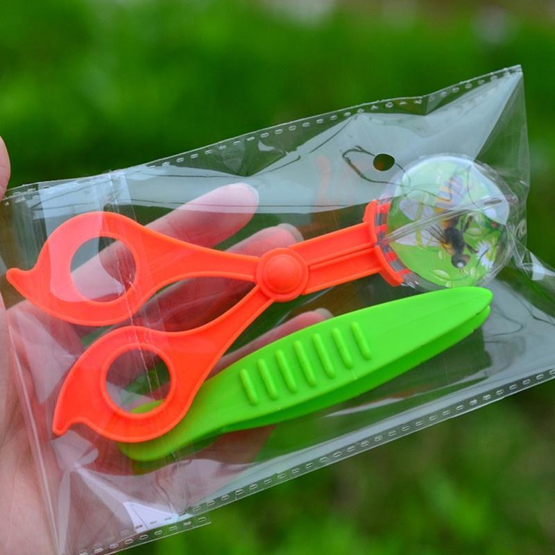 Nature Exploration Toy Kit for Kids Plastic Scissor Clamp & Tweezers Plant Insect Study Tool