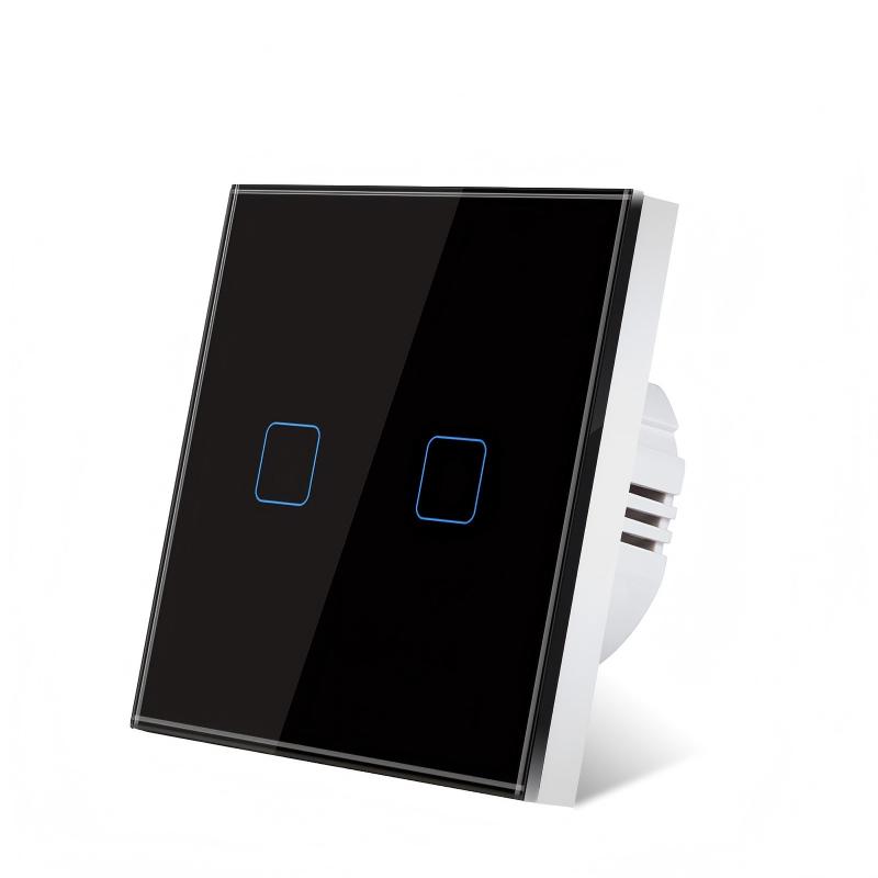 No Neutral Wire Touch Light Switch 1/2/3 Gang Single Live Wire Tempered Glass Panel Wall Switch Home & Hotel | /ODM Factory