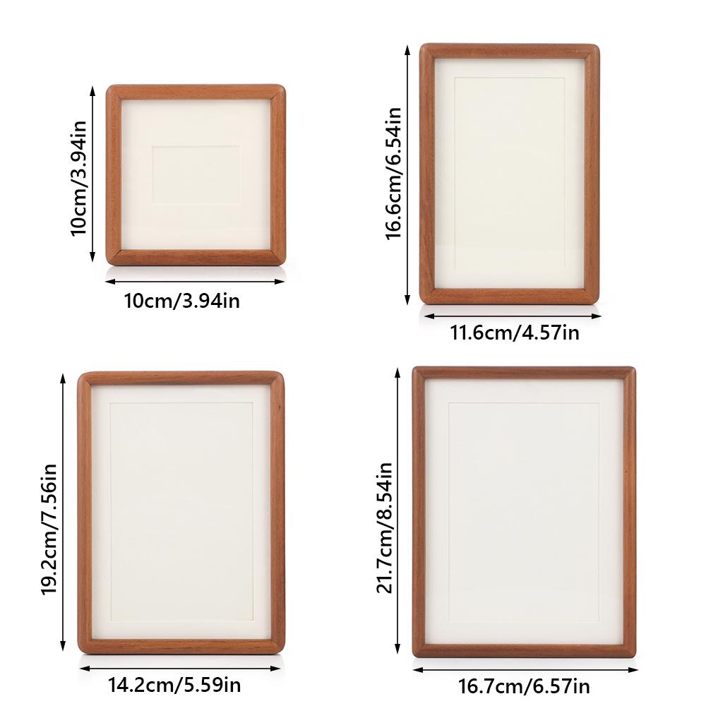 New 6/7/8 Inch Black Walnut Photo Frame Real Wooden Handmade Mortise Tenon Photo Frame Simple Picture Frame