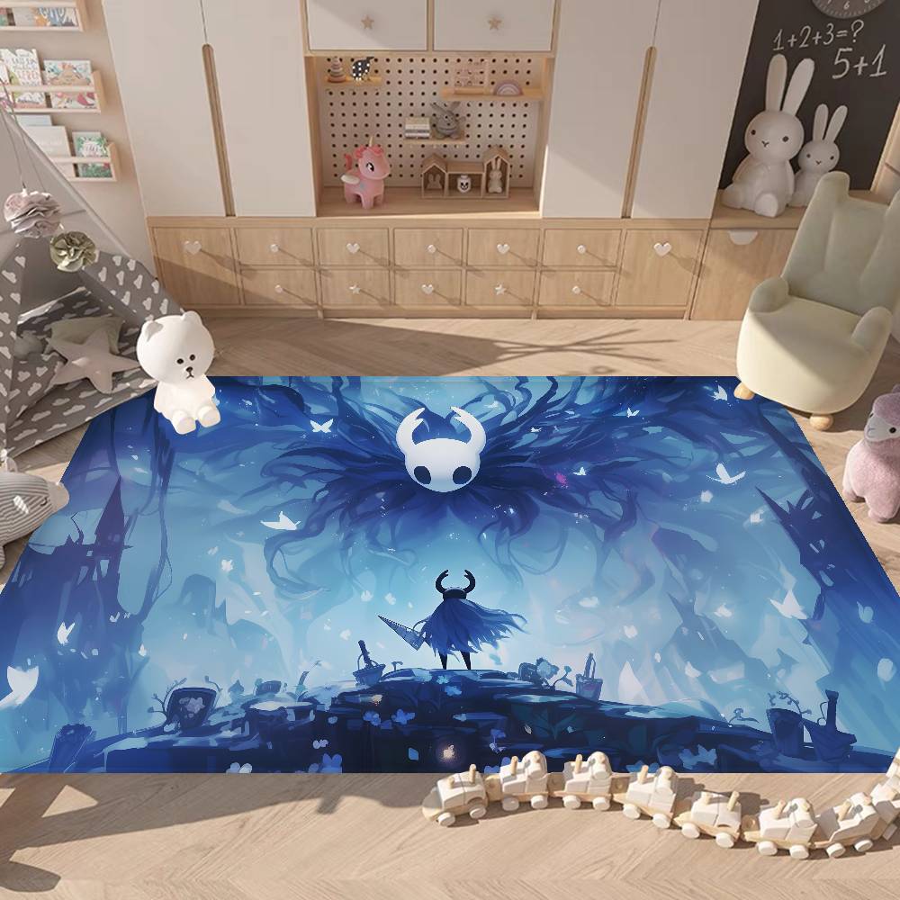 Коврик для комнаты Hollow Knight Аниме Ретро Множественный Выбор Ковер для Гостиной Кухни Нескользящий Коврик-Добро Пожаловать