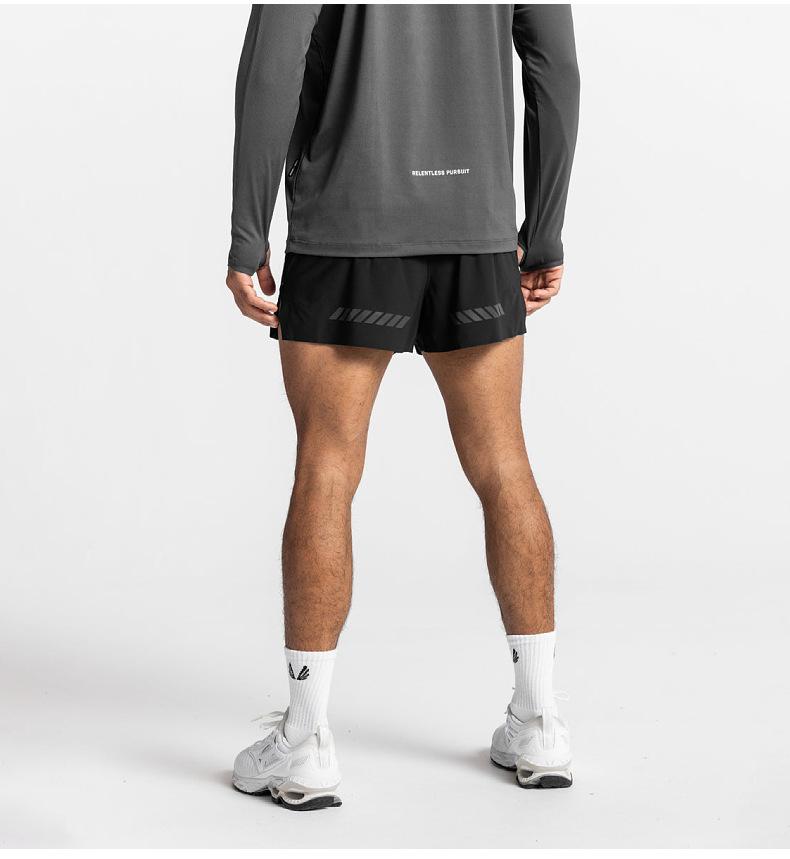 Мужские быстросохнущие эластичные повседневные шорты для бега 2023 года — длина три четверти, простой и свободный крой