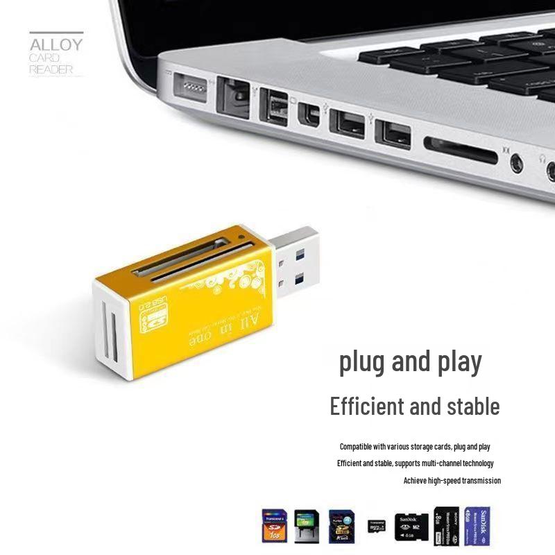 Высокоскоростной USB 2.0 кард-ридер «все в одном» Shiyou SY-638: Поддерживает карты TF, M2, MS, SD