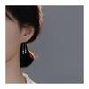 [Glam Jewelry] Chain Earrings Ladies Earrings Compatible with Metal Allergies Silver 925 Zirconia Stylish Simple Present Woman She Cute Popularity