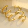 GEMCHIC Women's Vintage Retro Metal Spiral Stud Earrings Exaggerated Geometric Ear Cuff Fashion Statement Jewelry