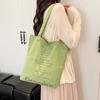Stylish and Simple Tote Bag Women's Shoulder Bag Student Portable Large-capacity Shopping Canvas Bag
