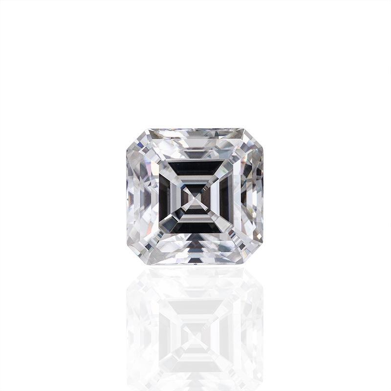 Cellacity White Short Square Aschi Mosanite 0.5 Cct-7.0 CT-D Color Laboratory Grown Diamond GRA Certificate