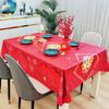 Festive Waterproof, Oil-Proof And Anti-Scalding Coffee Table Tablecloth Leave-In Rectangular Dining Table Cloth Household Living Room Tablecloth