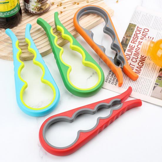 Yousheng Bottle Opener Cap Twister Four-in-One Jar Lid Opener Anti-Slip Grip Easy Twist Off Caps Multiple Colors Kitchen Gadget