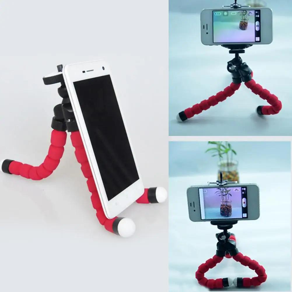 Держатель для мобильного телефона Гибкий штатив-кронштейн Octopus Selfie Stand Monopod с зажимом для смартфона iPhone Samsung Xiaomi Huawei