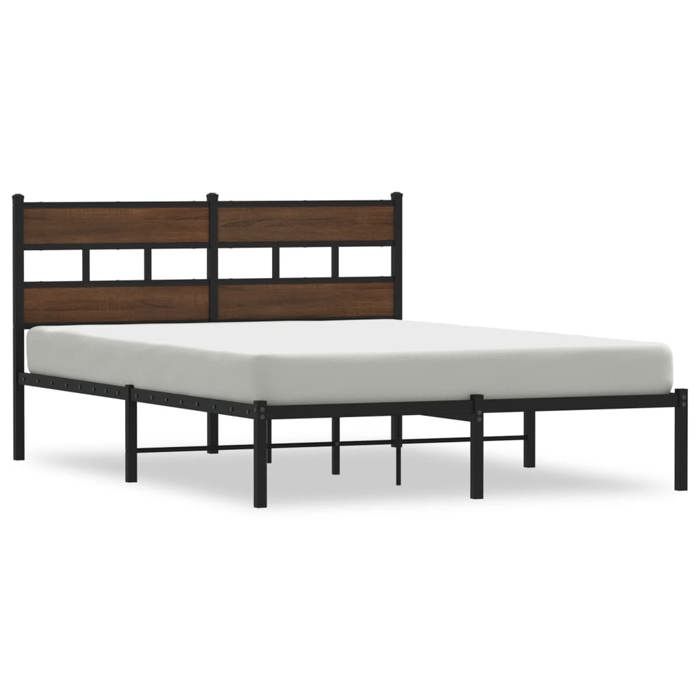 VidaXL Cadre de lit sans matelas avec tête de lit 160x200 cm, lit double, meuble de chambre à coucher, lit d'appoint, lit, 4017154