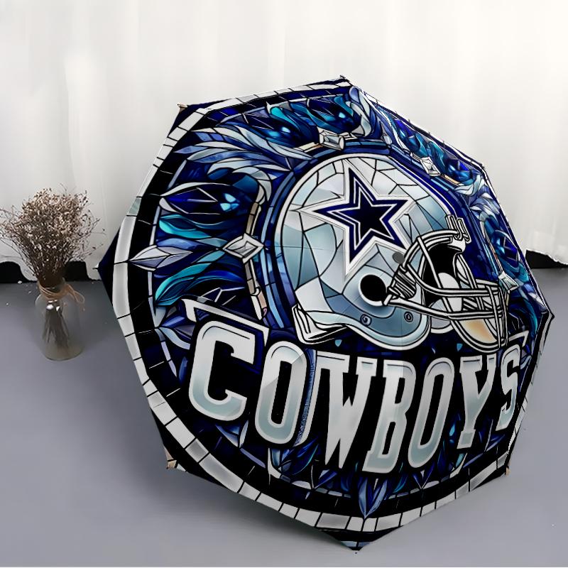 Printed Dallas Cowboys Folding Umbrella,Outdoor,Leisure,And Travel Umbrella,Durable Umbrella Fabric,Birthday And Holiday Gift
