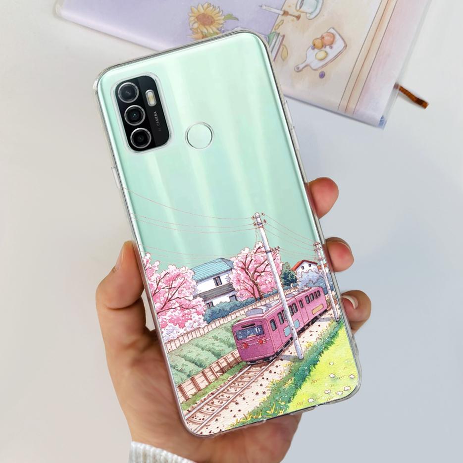Для Oppo A53 Чехол Oppo A53s CPH2139 Стильный Расписной Чехол Прозрачный Силиконовый Чехол для Телефона Для Oppo A53 A 53 s OppoA53 Мягкие Fundas Capa