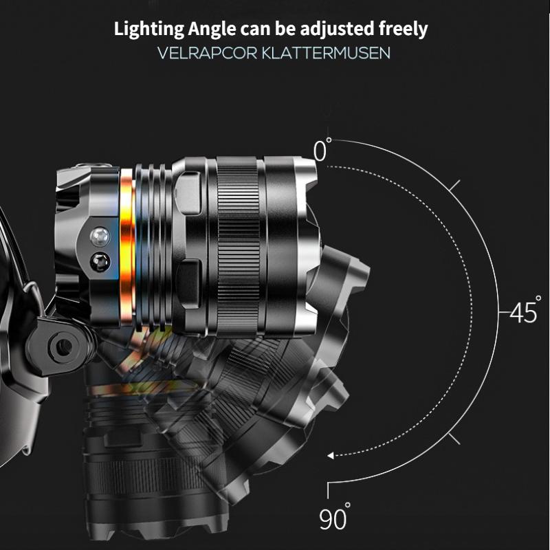 Новейший светодиодный мощный светочувствительный налобный фонарь XHP50 Налобный фонарь для наружного освещения Налобный фонарь со сверхвысоким сроком службы Наружное освещение Лампа для ночной рыбалки Лампа для рыбалки