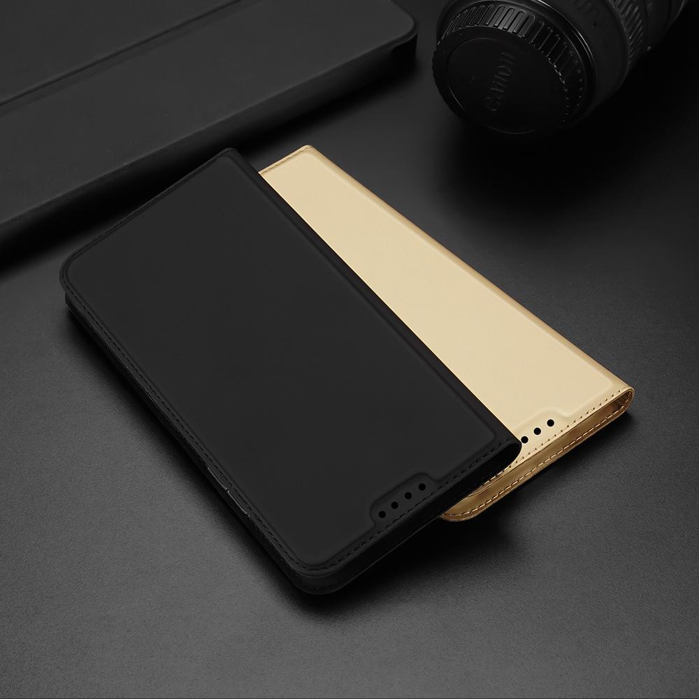 Чехол-книжка Dux Ducis Skin Pro Wallet для Xiaomi Redmi 11A / Poco C55 / Redmi 12C - золотая крышка с держателем для карт и подставкой