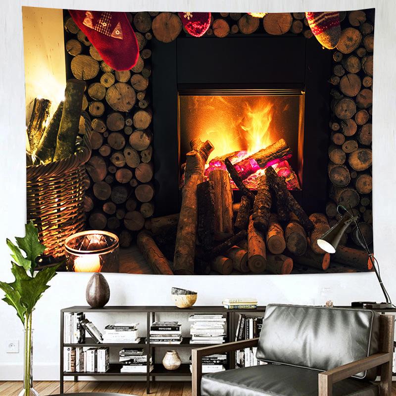 Рождественский гобелен для домашнего декора, новогодний Санта-Клаус, украшение комнаты, фоновая ткань, большой размер, гобелен, настенная ткань